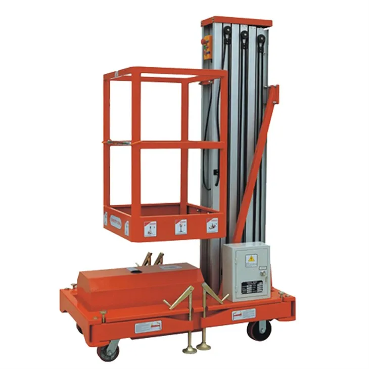 Alumínium függőleges oszlopemelők légi munkákhoz