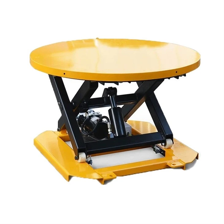 Fixed Scissor Lift With A Rotating Tabletop best